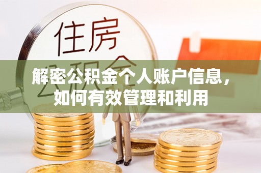 苍梧解密公积金个人账户信息，如何有效管理和利用