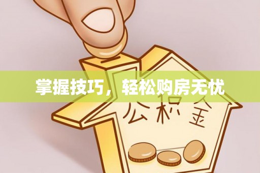 苍梧掌握技巧，轻松购房无忧