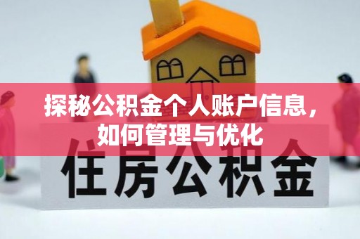 苍梧探秘公积金个人账户信息，如何管理与优化
