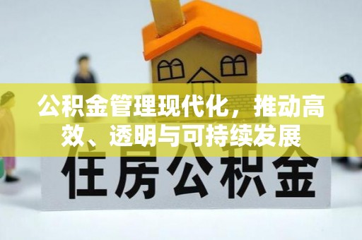 苍梧公积金管理现代化，推动高效、透明与可持续发展