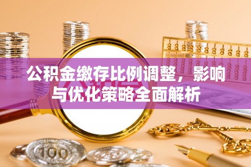 苍梧公积金缴存比例调整，影响与优化策略全面解析