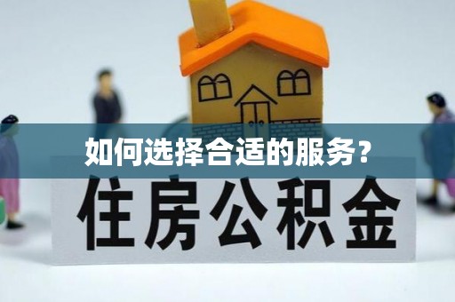 苍梧如何选择合适的服务？