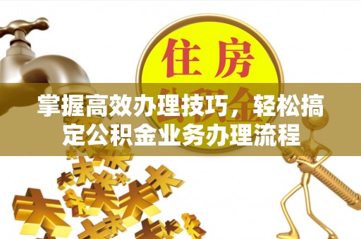 苍梧掌握高效办理技巧，轻松搞定公积金业务办理流程